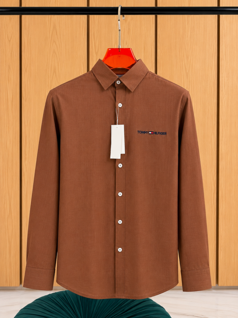 TOM-Y HILFIGER IMPORTED STORE ARTICLE SHIRT LINEN FABRIC