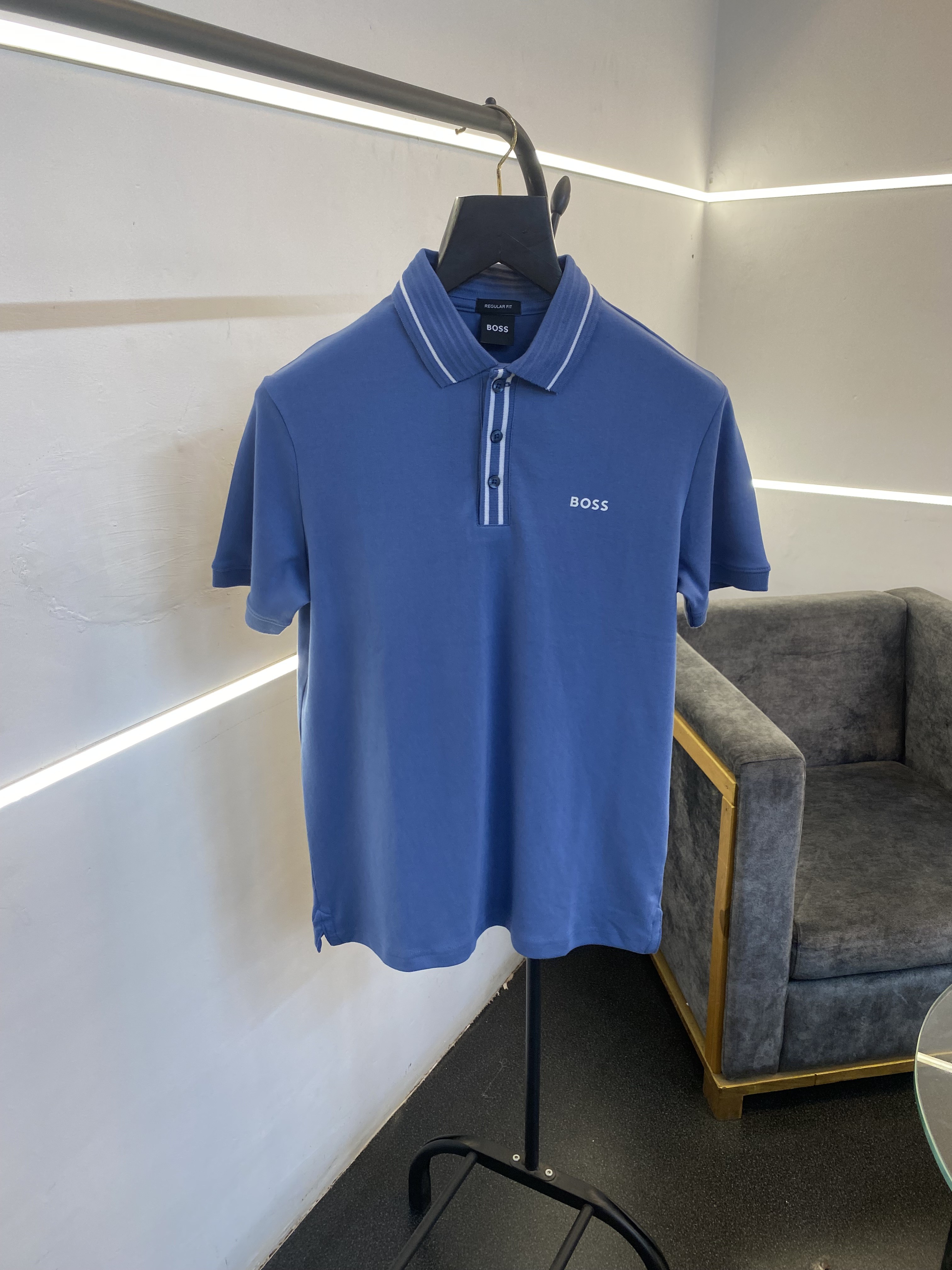 Hugo bos premium imported polo tshirt blue video