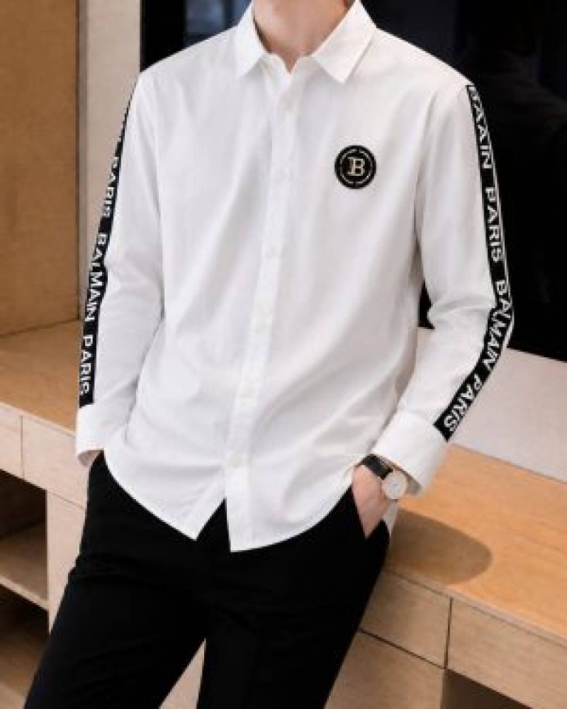 BALMAN IMPORTED STORE ARTICLE SHIRT  WHITE