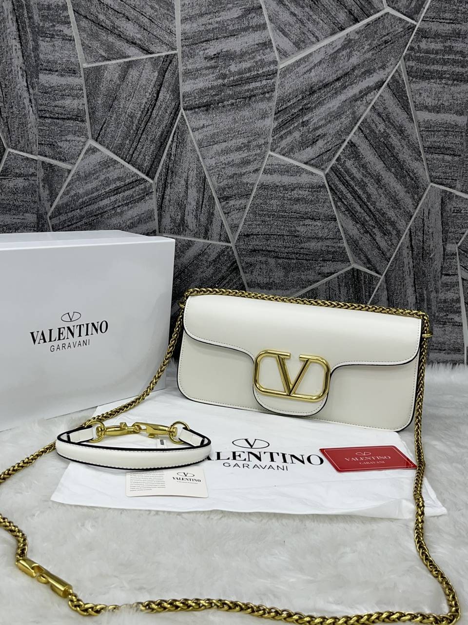 Valentyno_V_Logo_Long_Shoulder_Bag_Clutch_With_Original_Packing
