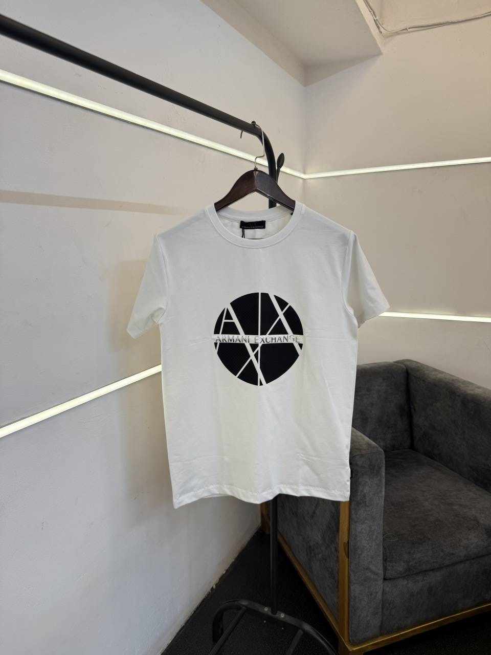 AX white turkey imported 3d print round neck tshirt