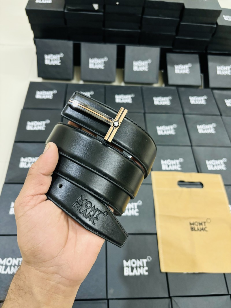 04 MONT BLANC COPAR BLACK 2TONE COLOUR PREMIUM QUALITY REVERSIBLE BELT WITH BOX
