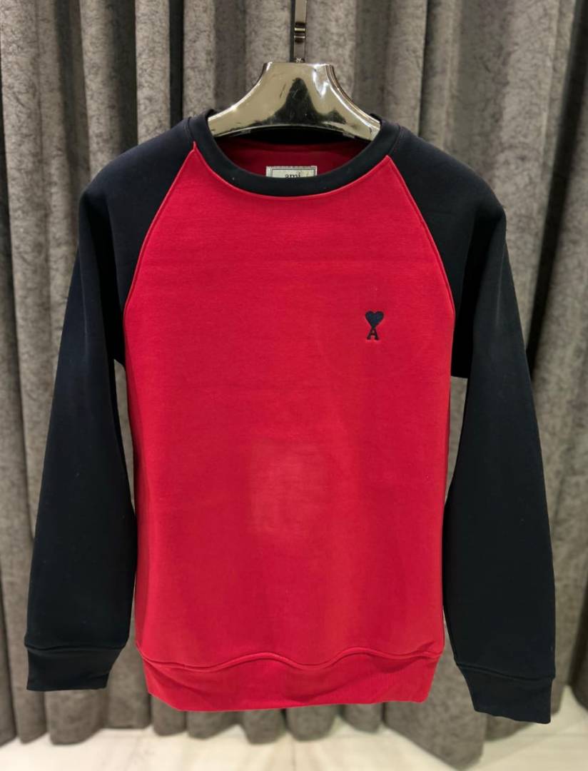Ami IMPORTED STORE ARTICLE SWEATSHIRT RED BLACK