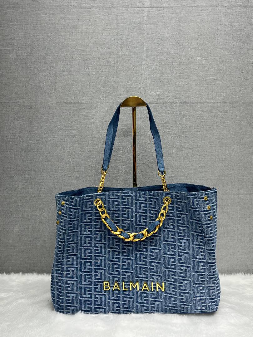 Balman_Denim_Large_Logo_Plaque_Tote_With_DustCover
