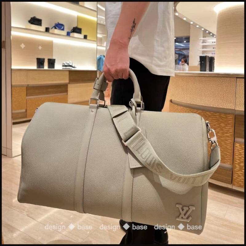 Louis Vuitton_LV Keepall Bandoulire Premium Unisex Duffle Bag With Dust Bag & Accessories (Grey - 1145) video