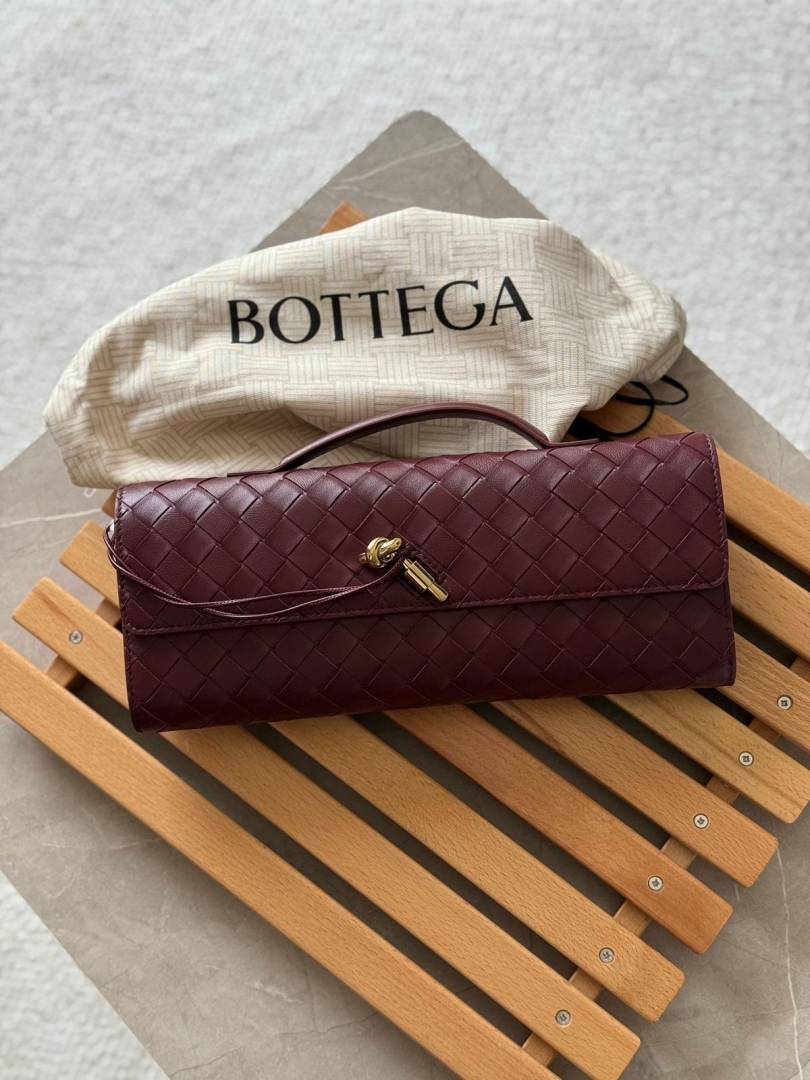 Bottega Veneta Andiamo Long Clutch Bag With Original Box Dust Cover & LongSlingBelt