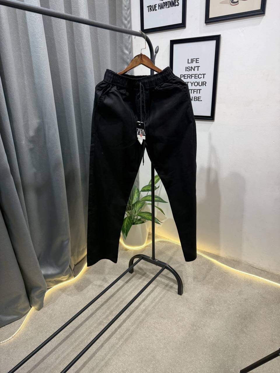 Zarra Summer imported linen trouser black