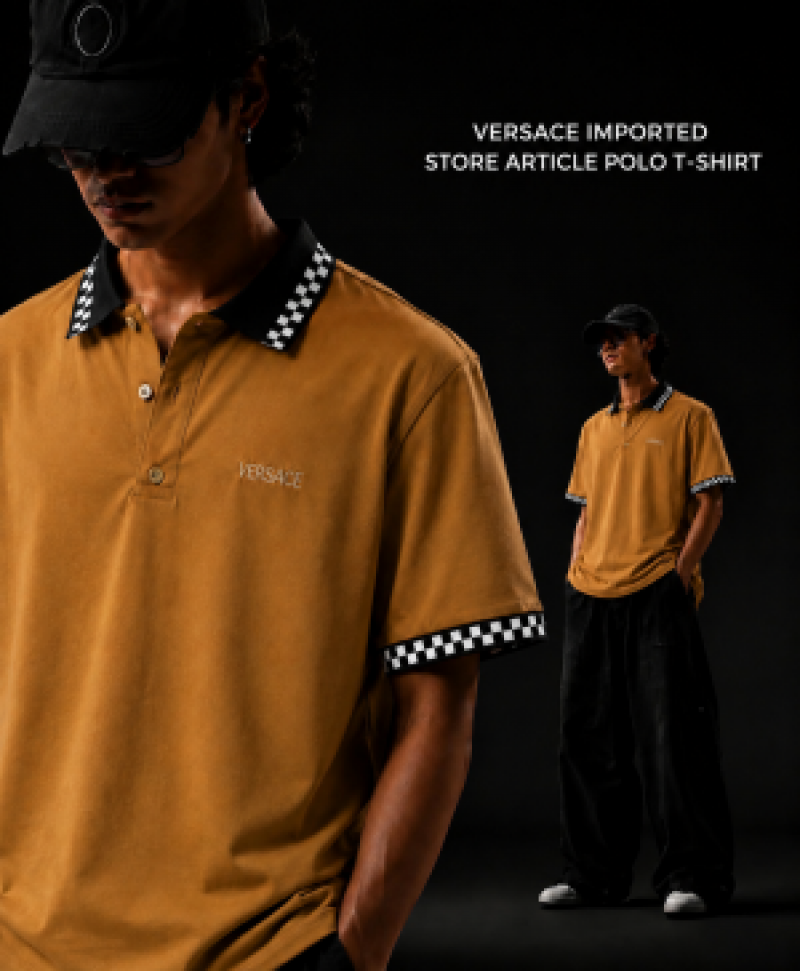 Versac-e IMPORTED STORE ARTICLE POLO T-SHIRT