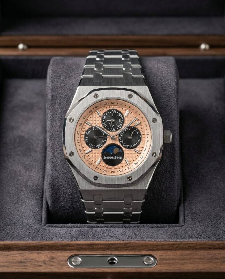 Audemars_Piguer Royal Oak Calendar Automatic silver pink
