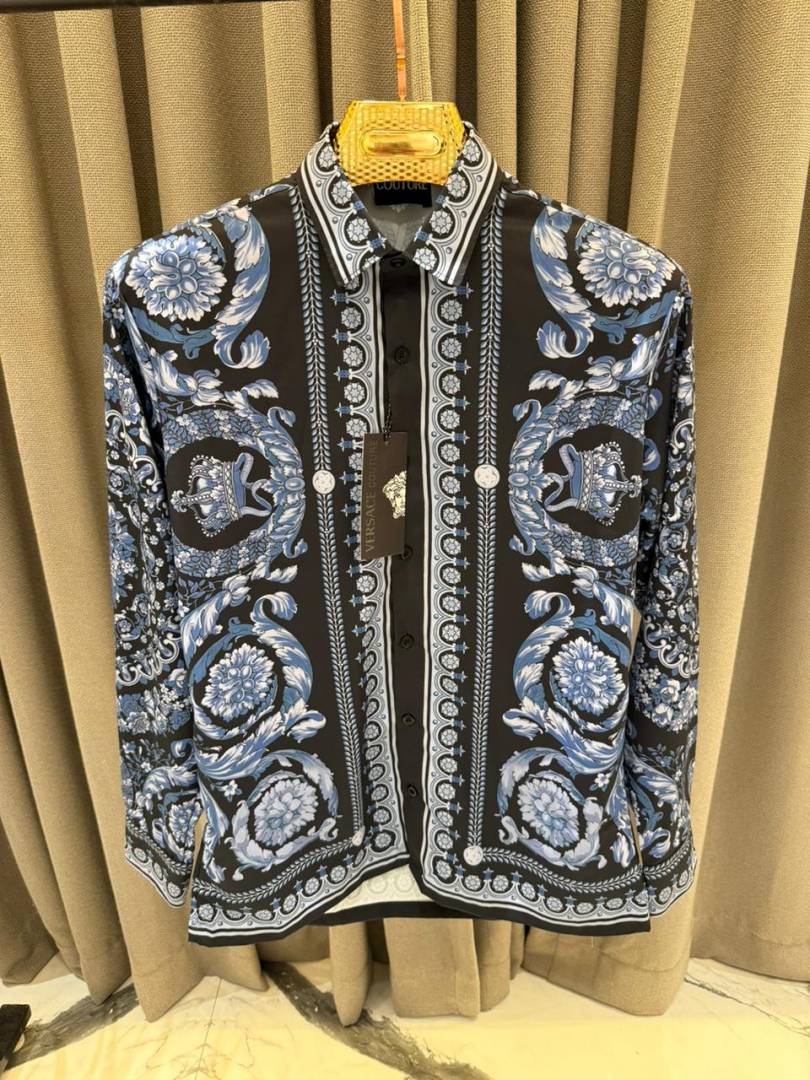 Versace Bandana Couture Box Pack Full Sleeves Shirt Navy