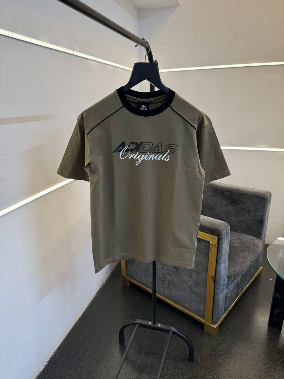Adiddas drop shoulder imported round neck tshirt olive