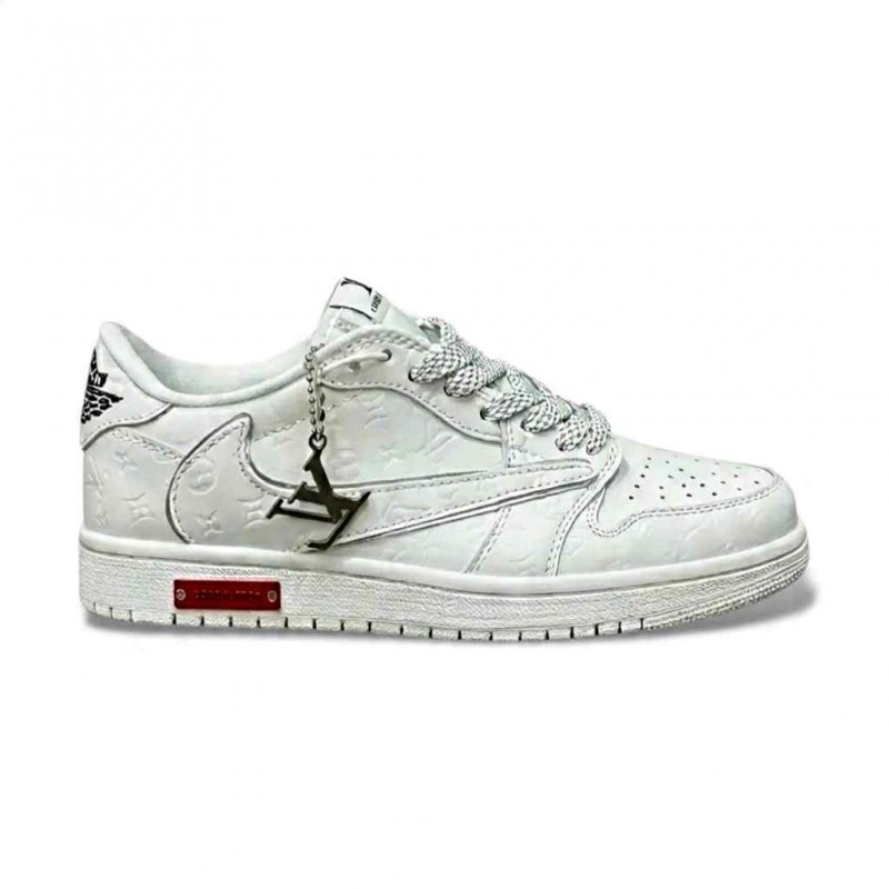 Nike Air Jordan1 Low Travis LV White Silver video