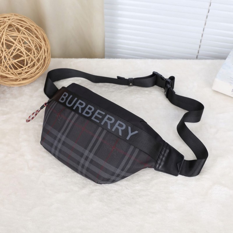Burbery_B_Black_Check_Print_Waist_BeltBag_With_DustCover