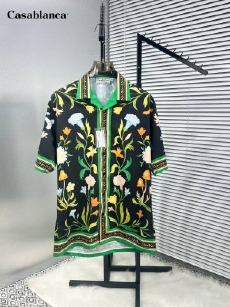 SALE Casablanca Imported Half Sleeves Shirt Black
