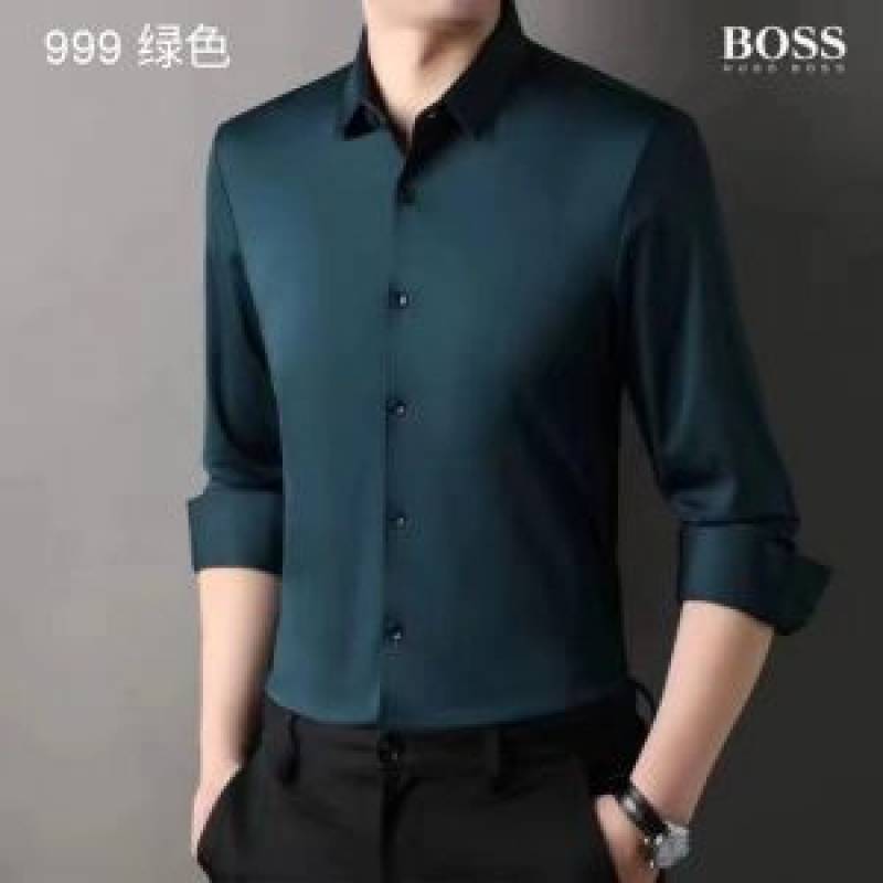 Hugo Bos Full Sleeves Shirt English Green