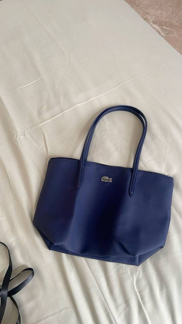 Lacost_Leather_Tote_Navy_Premium_With_Original_Packing