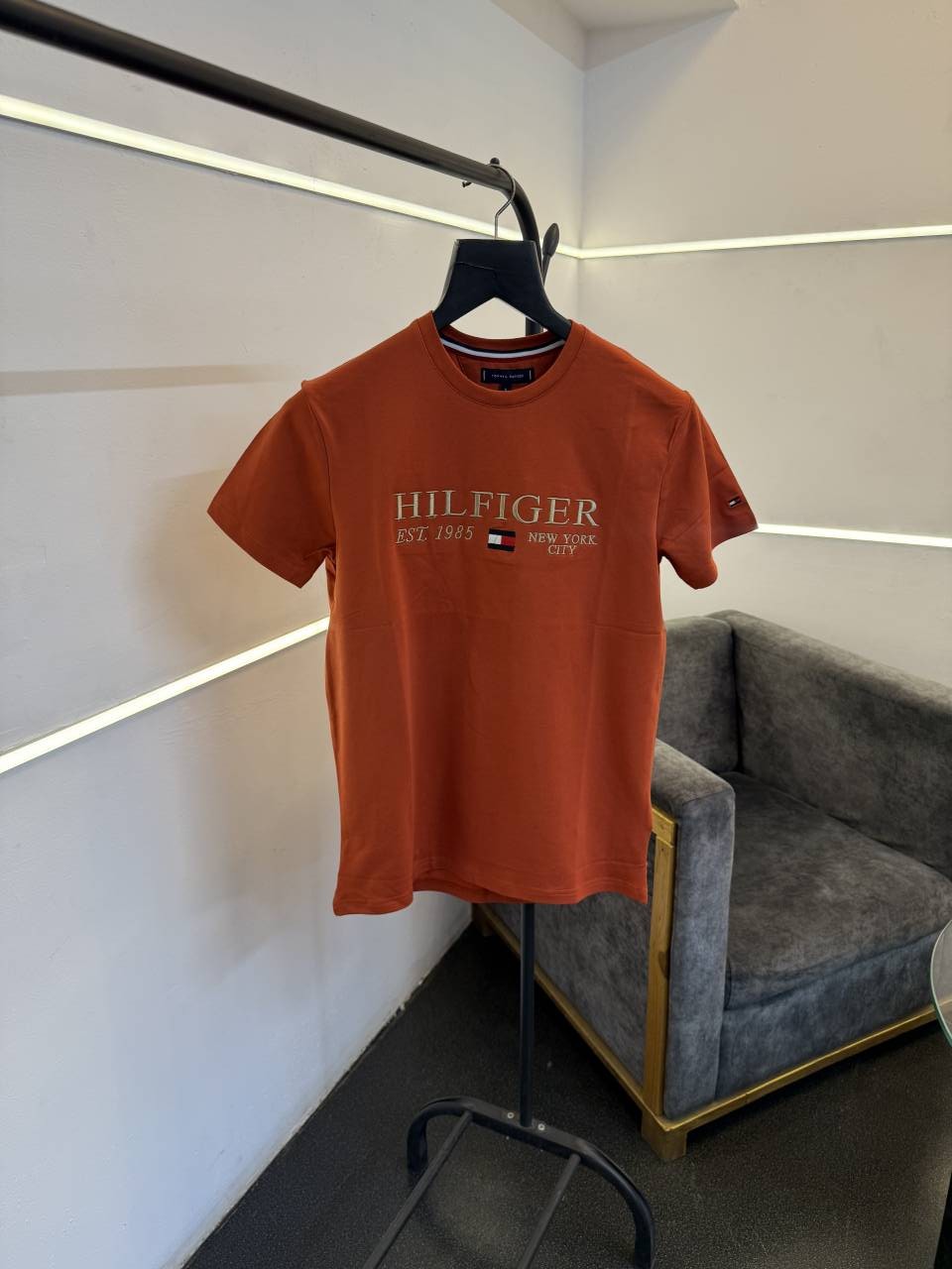 Tommy hilfigar imported round neck tshirt orange