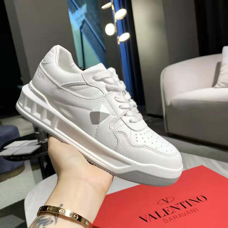 valentynoo garavani one stud white sneakers--