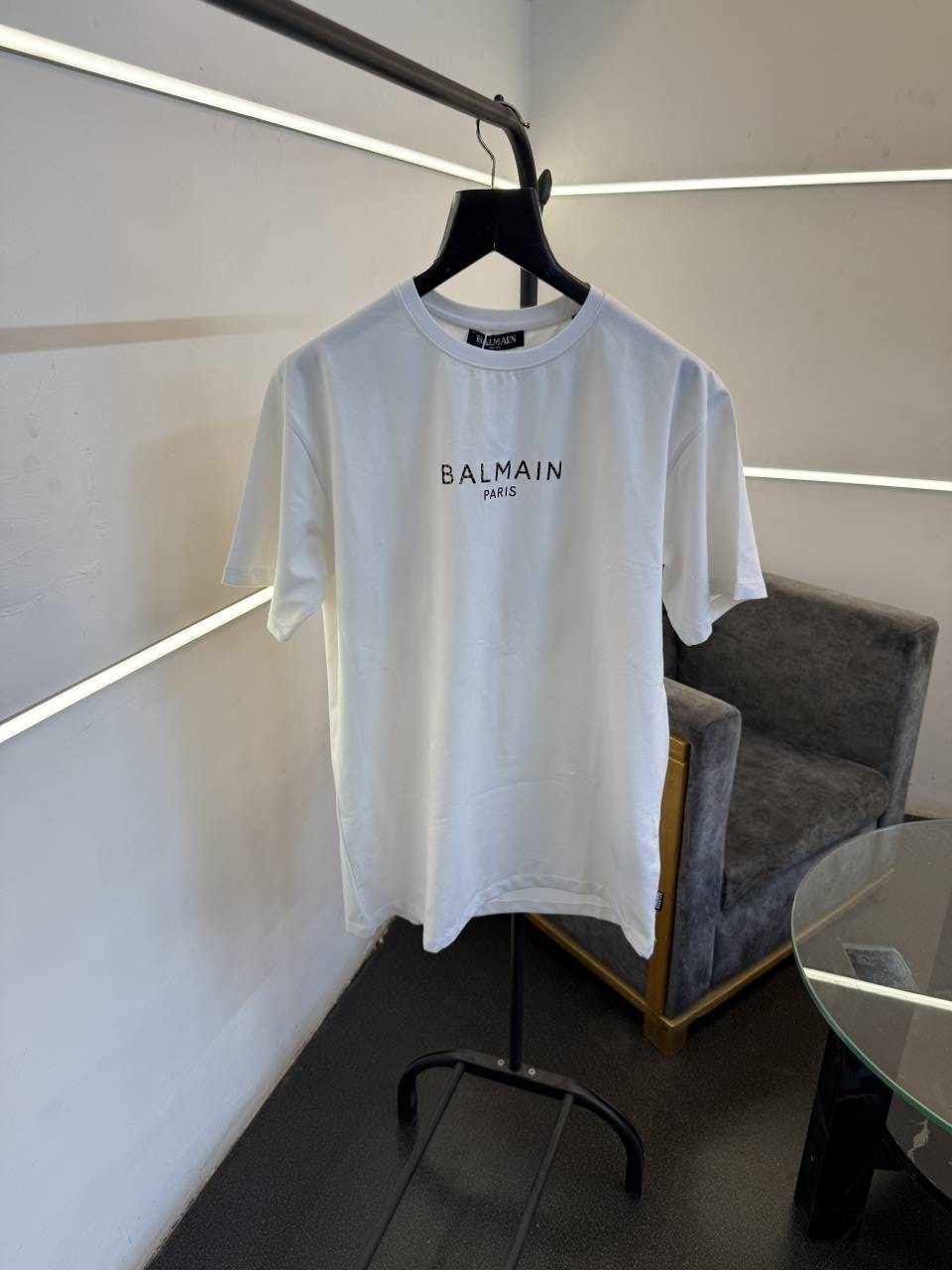 Balman imported round neck front and back print tshirt white sale