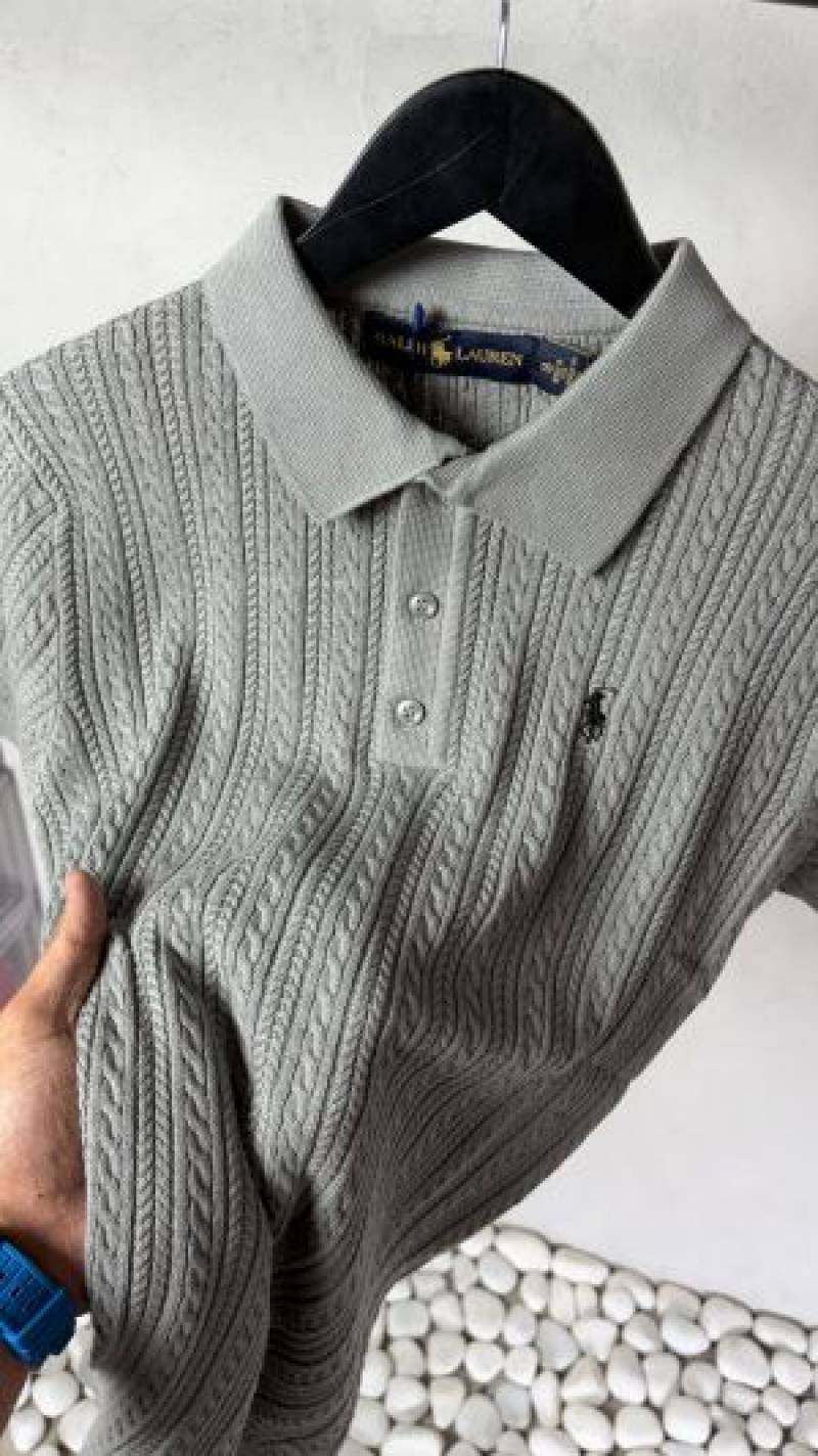 Ralp_ Lauren Premium Knit Polo T-Shirt 2023