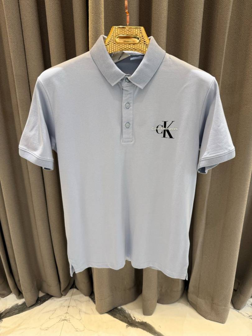 Calvin Kline Chest Logo Polo T-shirt Grey