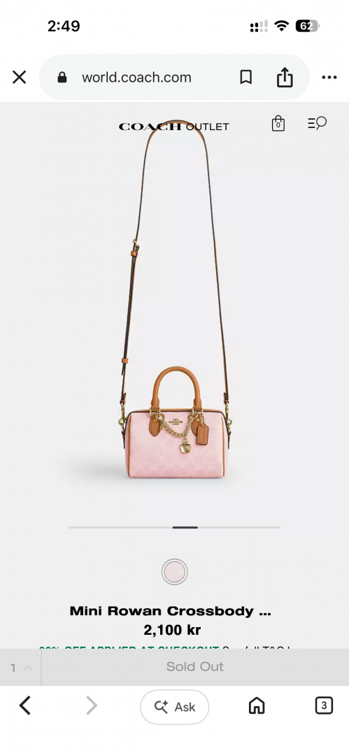 Coacch CB NWT Mini Rowan Pink Edition Crossbody With OriginalBox CarryBag & DustCover