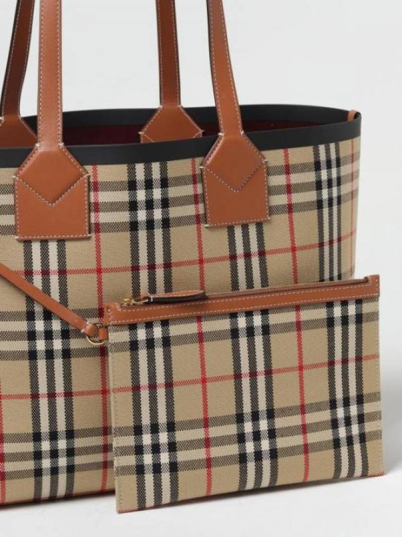 Burbberry London Tote Bag With Detachable Pouch & Dust Bag (Brown - 1155)