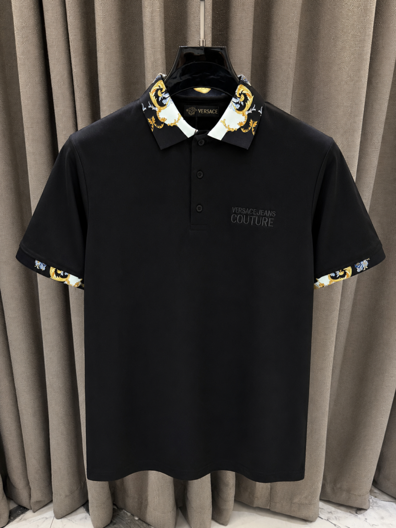 Versac_e Premium Black Polo Tshirt