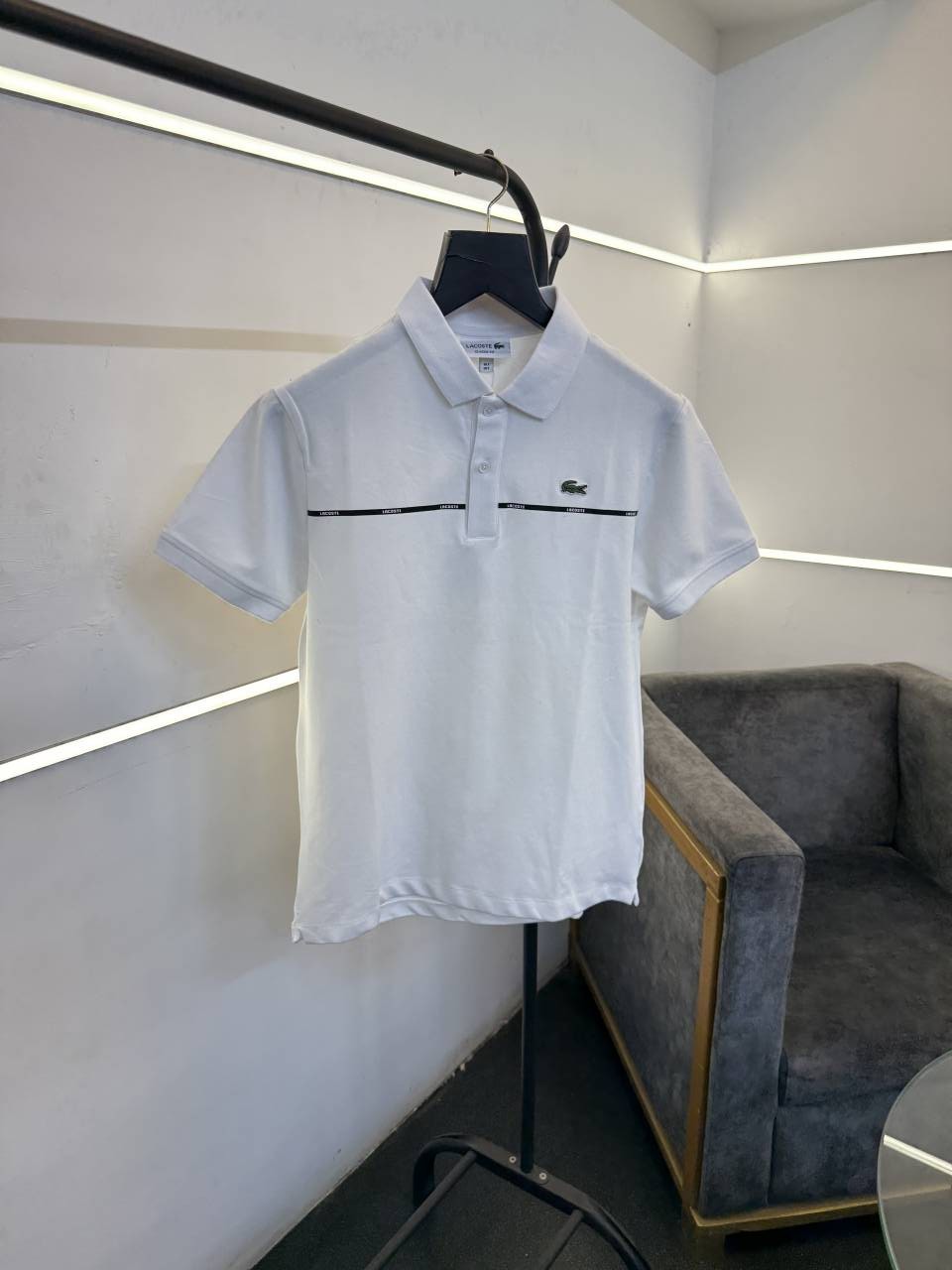Lacoste imported matty cotton polo tshirt white video