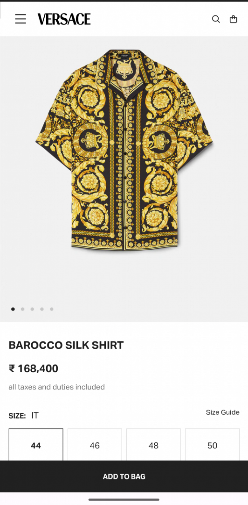Versac-e IMPORTED STORE ARTICLE PREMIUM PRINTED SHIRT