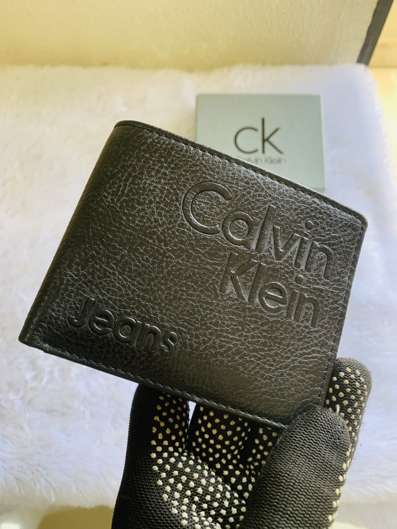 13 CK CALVIN KLINE FULL BLACK PRINTED PREMIUM QUALITY WALLET WITH BOX