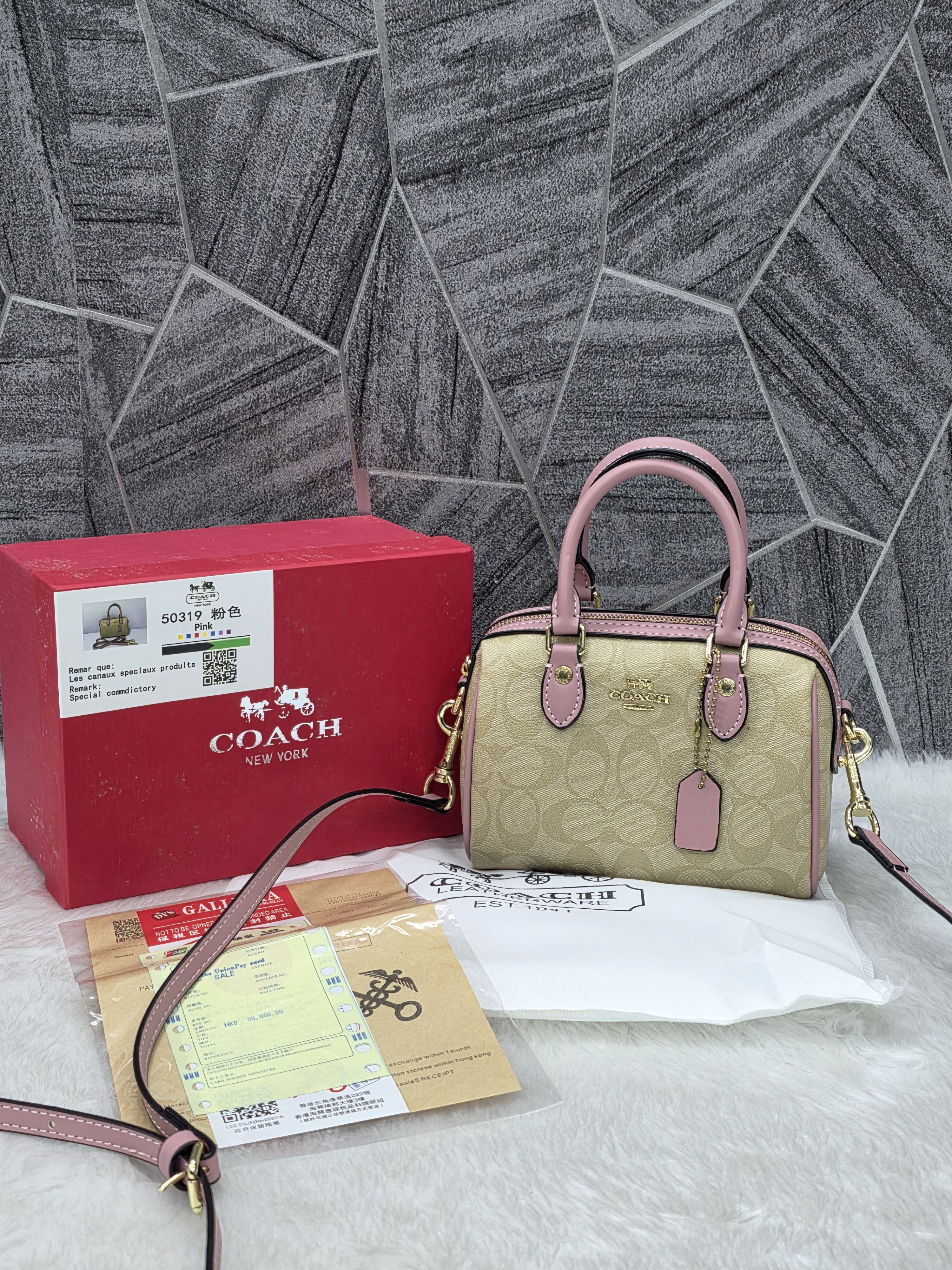 Coach Rowan Mini ApricotPink With Original Box