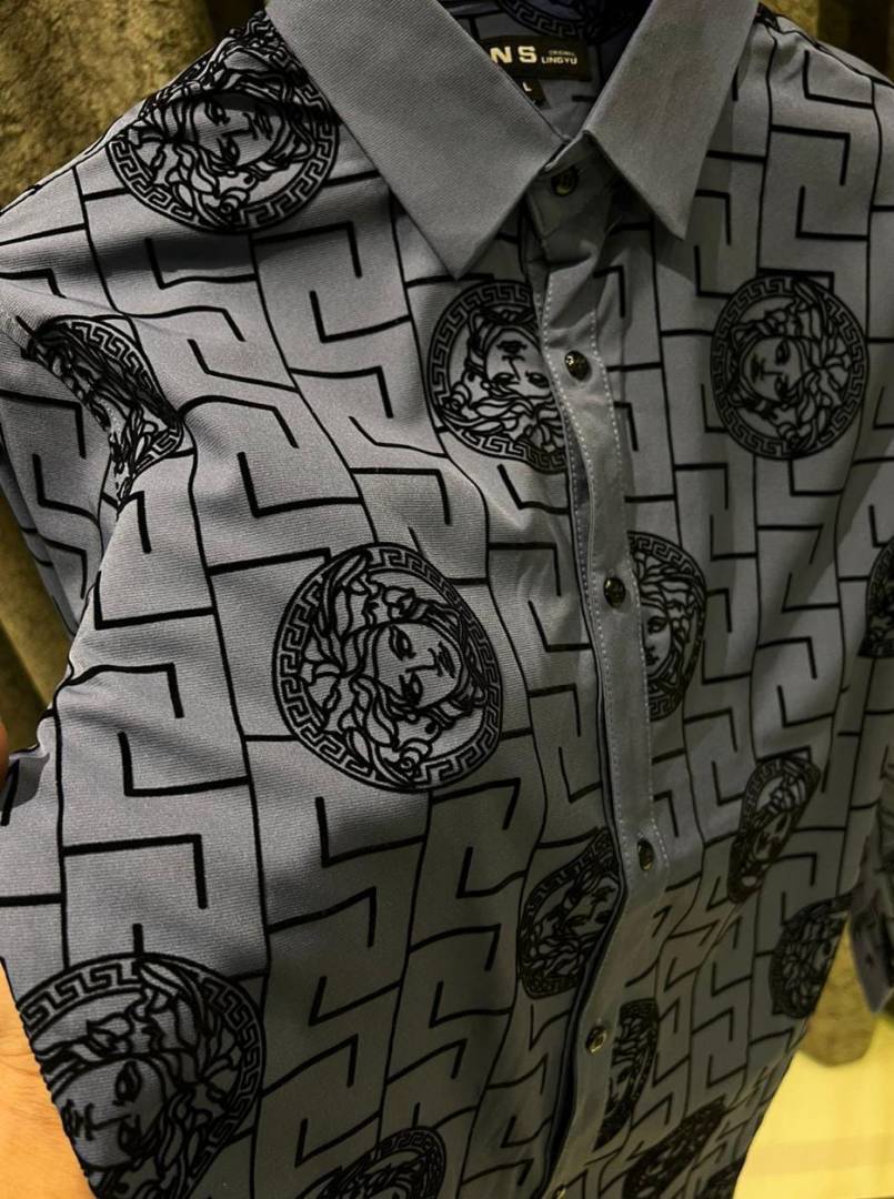 Versac-e IMPORTED STORE ARTICLE DIAMOND CHINA SHIRT