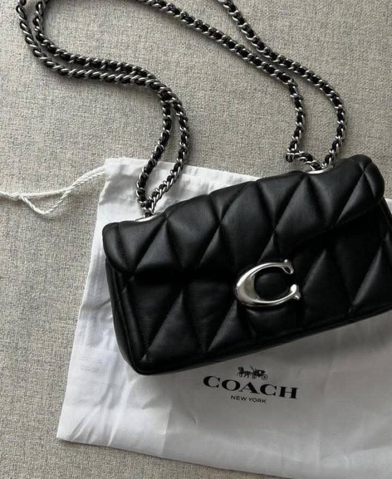 Coach_Tabby_20_Quilted_Black-Silver_ShoulderBag_With_OriginalBox_DustCover