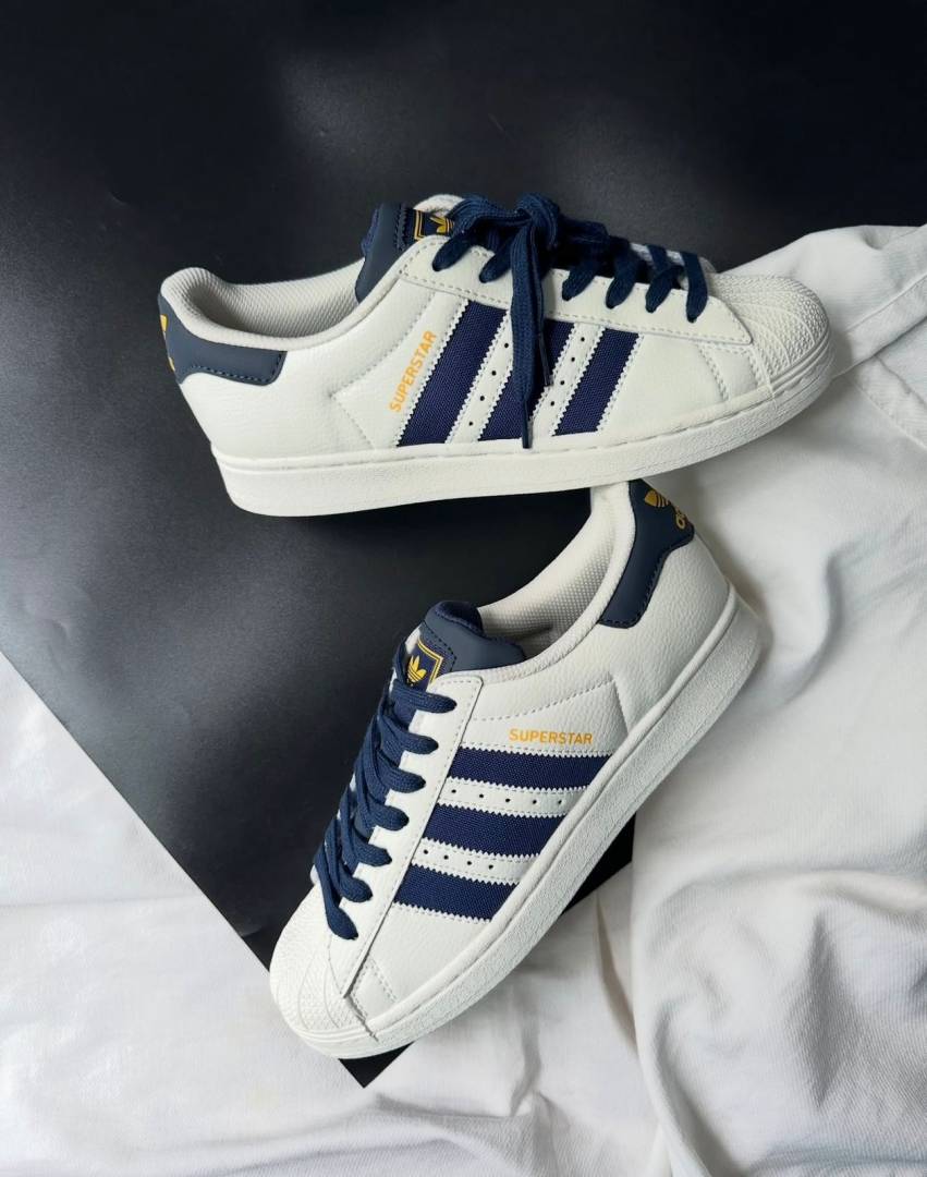 ADIDDAS SUPERSTAR WHITE NAVY 2025