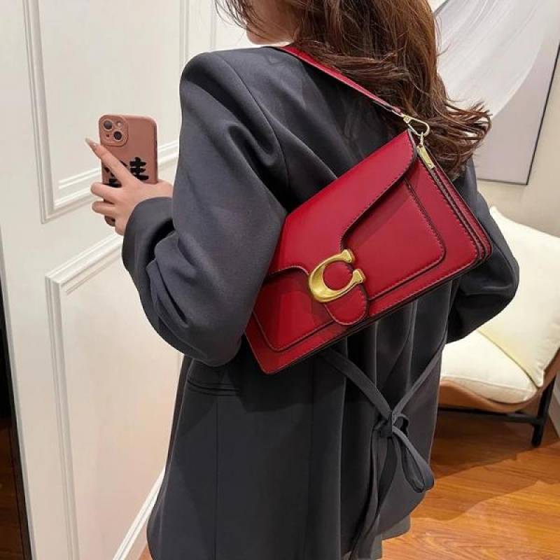 Coaach Tabby 26 Shoulder Bag With OG Box & Dust Bag (Wine - 614)