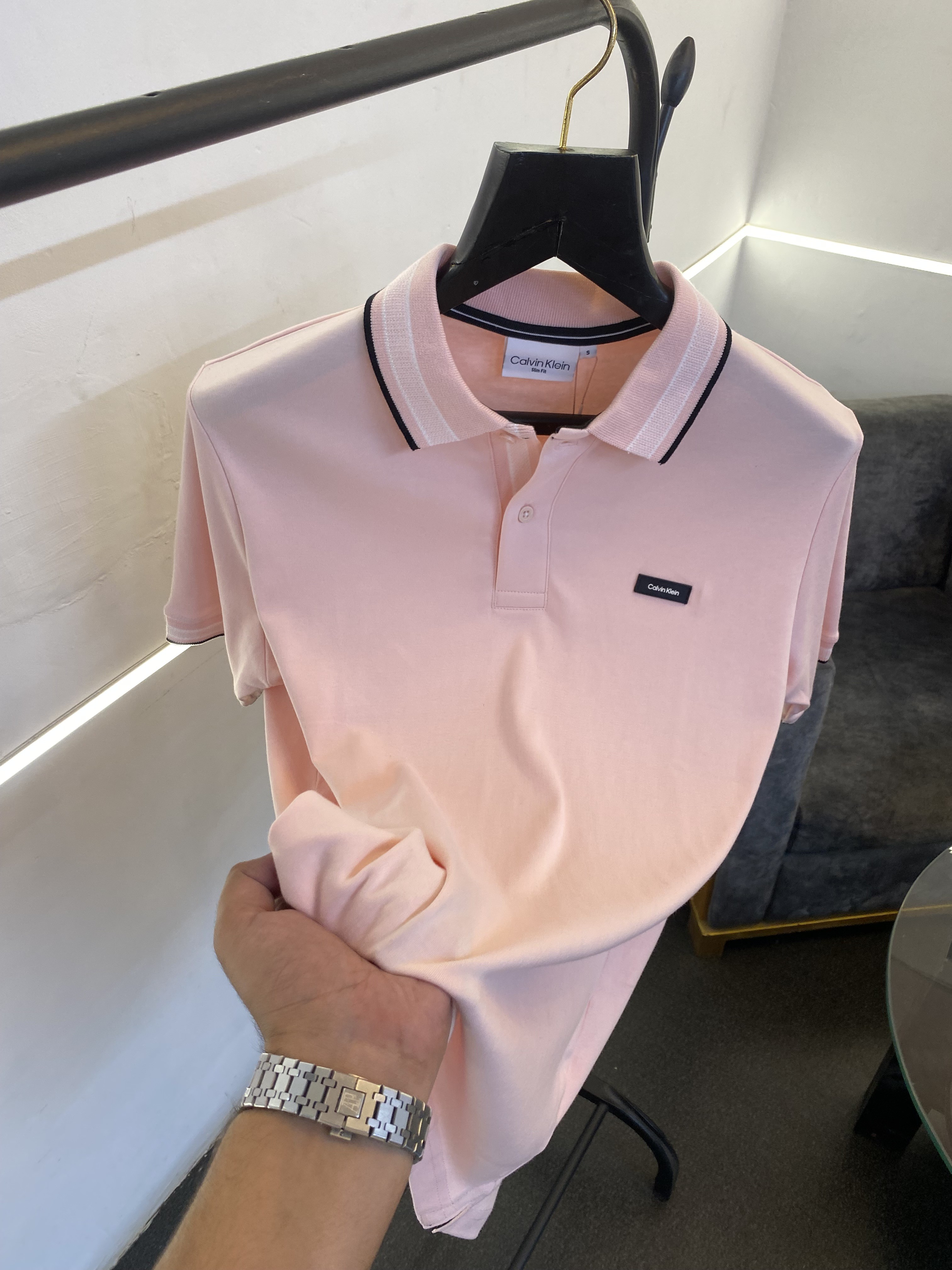 Calvin kline imported polo tshirt pink