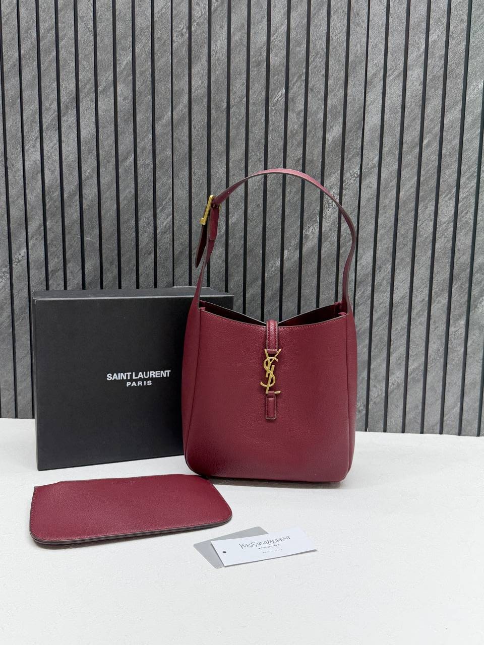 Ysl Saint Laurent Le 5 A 7 Hobo Shoulder Bag With Original Box & Dust Cover