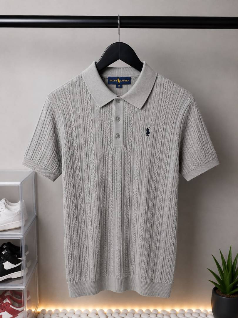 Ralp_ Lauren Premium Knit Polo T-Shirt 2023