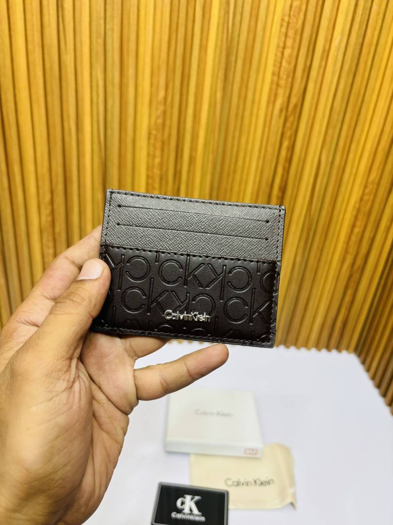 105 CK CALVIN KLINE PREMIUM QUALITY CARD HOLDER WALLET BROWN