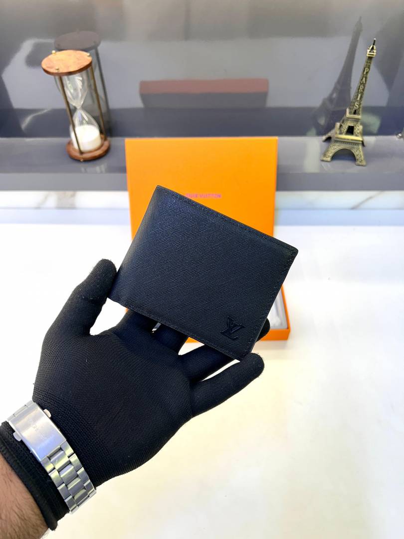 Loius Vutton 2 Wallet Black Premium Quality Fa 707