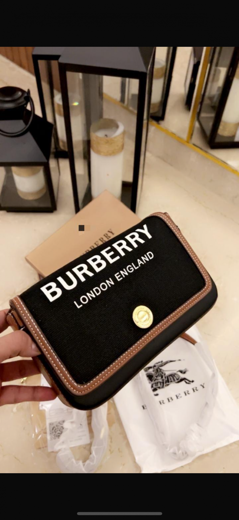 Burbery_Horseferry_Canvas_Sling_With_Original_Box
