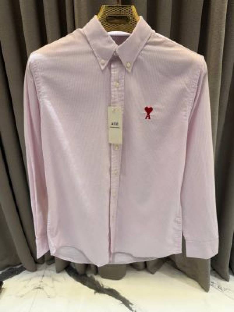Ami_Paris Linning imported shirt Baby Pink