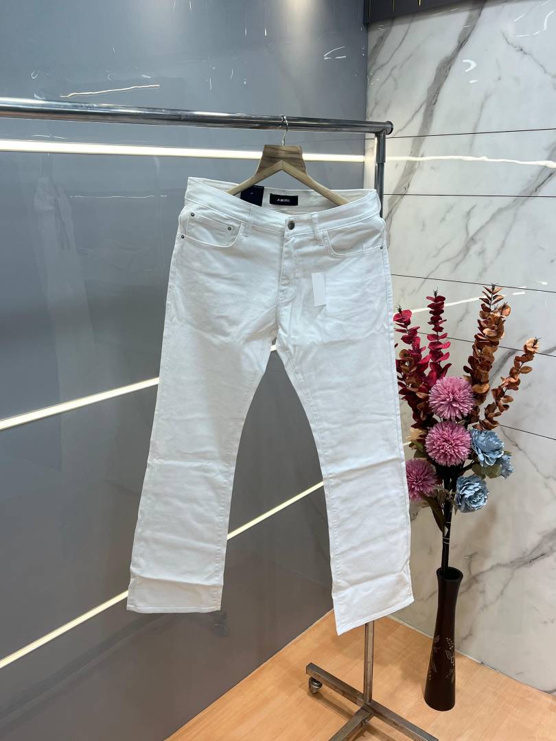 Ameeri White Boot cut Premium Imported Stretchable lycra fabric Denim 3718
