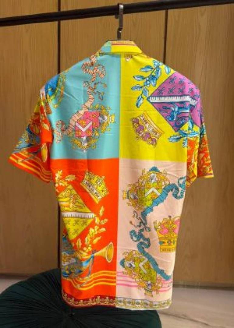 Versac-e IMPORTED STORE ARTICLE PREMIUM PRINTED SHIRTx