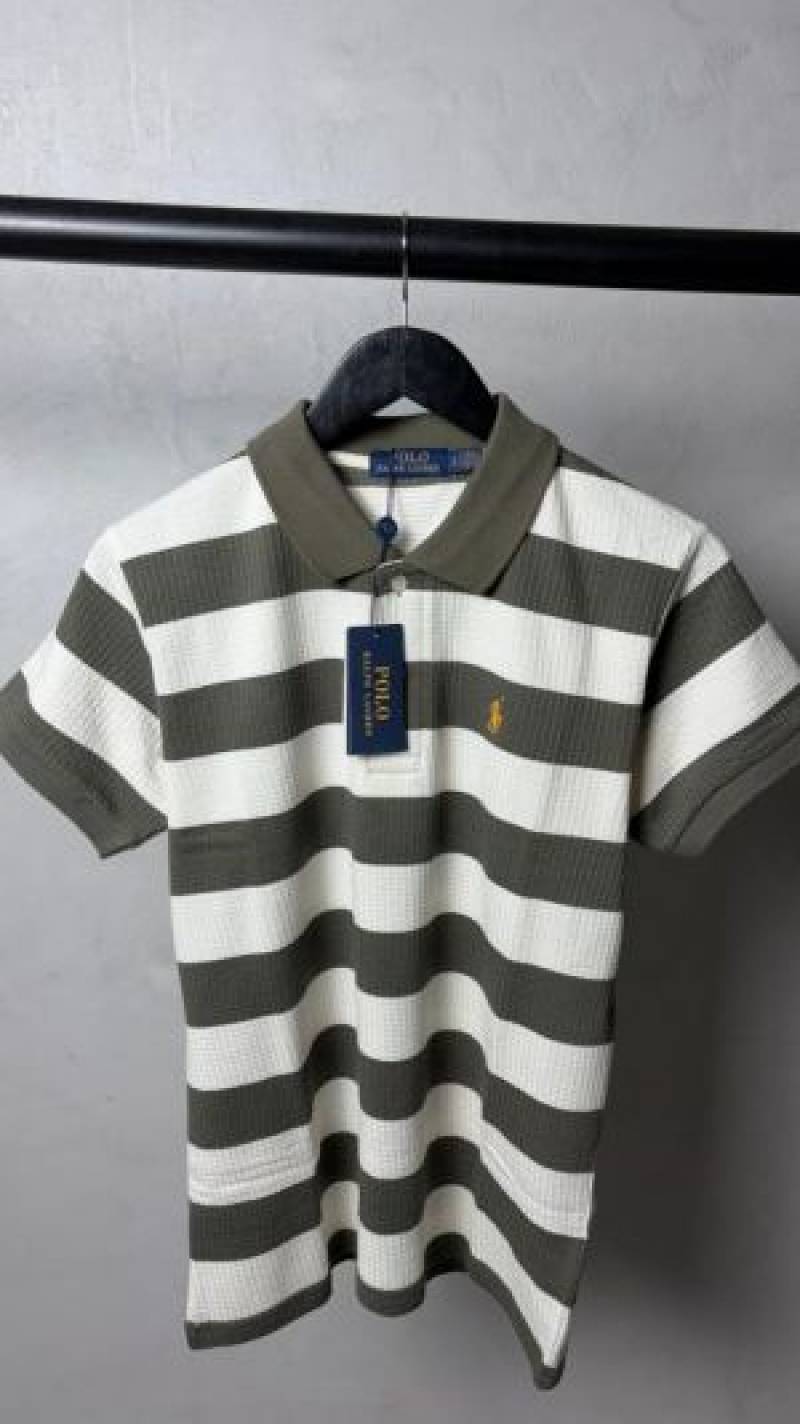 Ralp_ Laure_n Premium Knit Striped Polo T-Shirt With OG Box Packaging 1471. Sale offer  VS1000