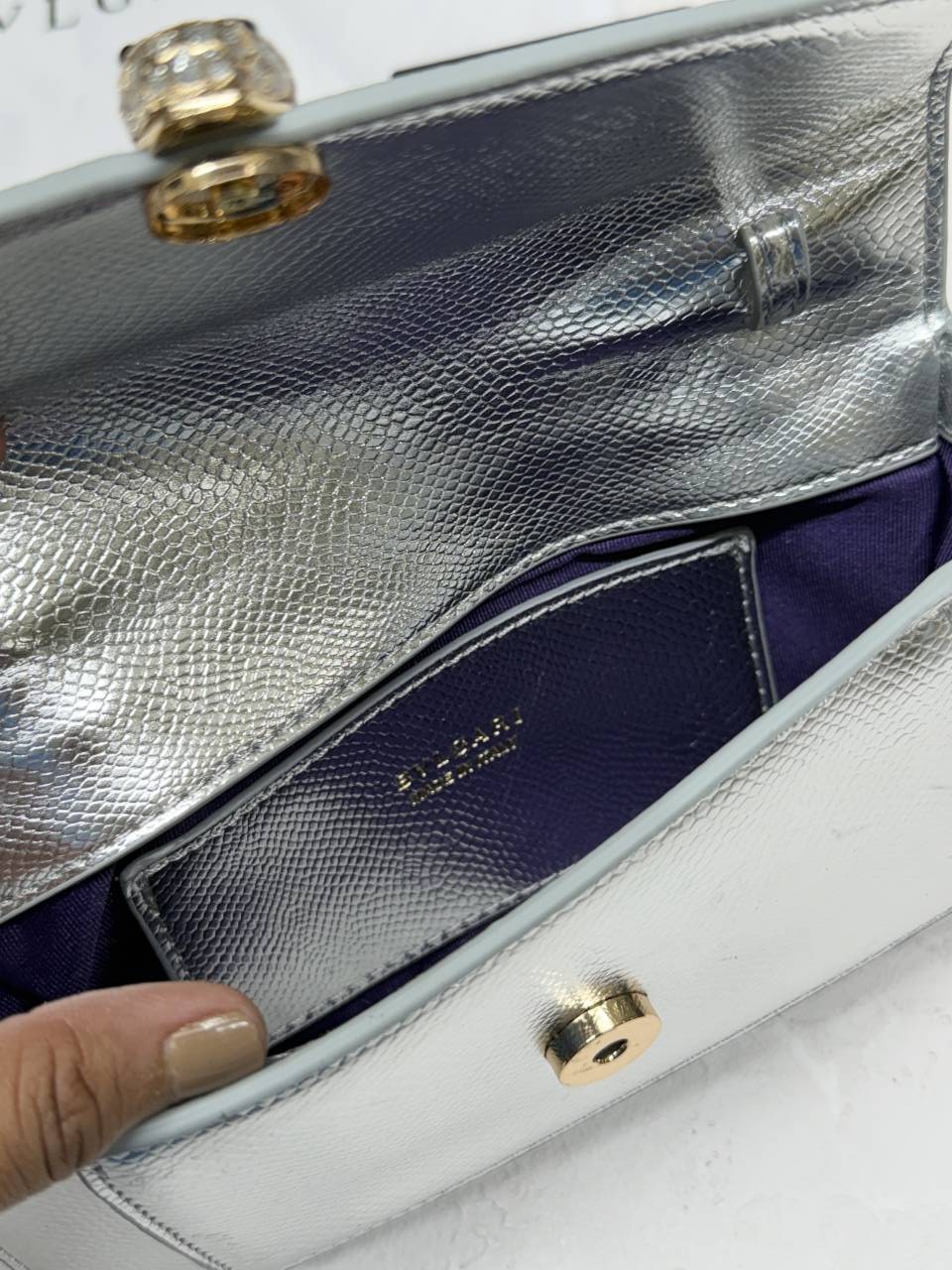 Bvlgari Serpenti Forever Phone Case Crossbody Bag With Top Handle Original Box Packing