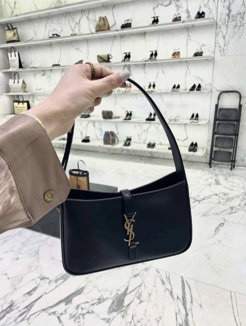 Ysl Hobo Leather Black With Original Box & Dust Cover