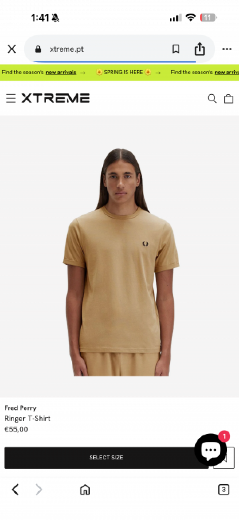 Fred peery imported Tshirt Brown