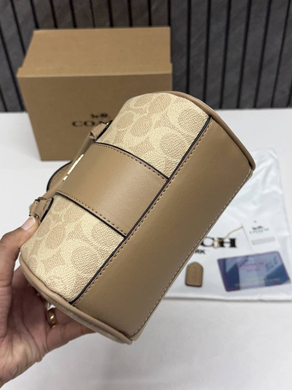 Coacch Rowan Mini Milk Tea With OriginalBox DustCover